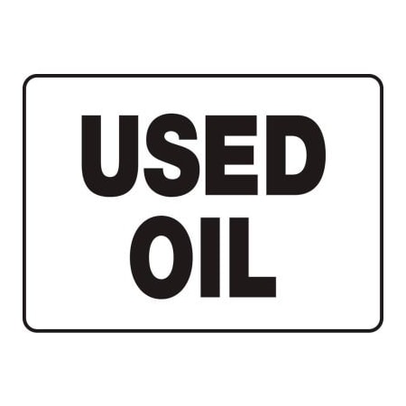 Accuform Accuform Chemicals & HazMat Sign, Used Oil, 14inW x 10inH, Aluminum MCHL516VA